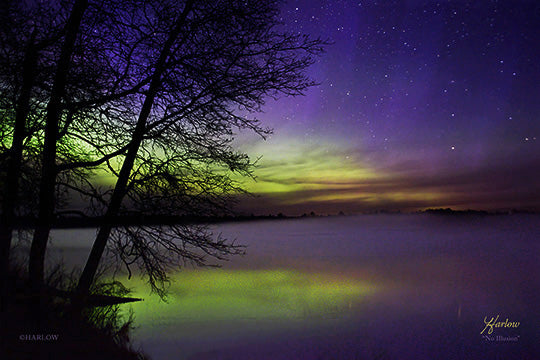 "No Illusion" Aurora - northern lights picture - print. Crystal - acrylic