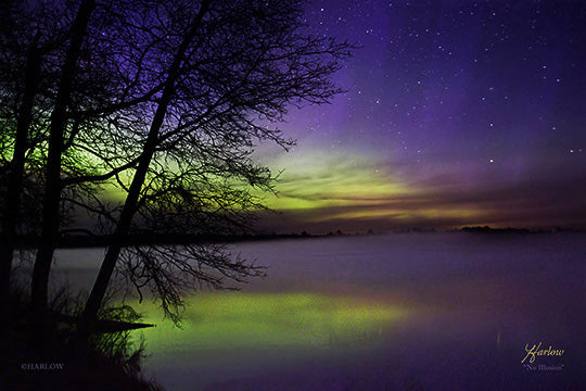 "No Illusion" Aurora picture unique Northern Lights photo - Gallery Metal Print