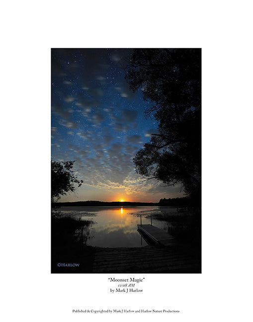 "Moonset Magic" Unique Moon Picture - Print