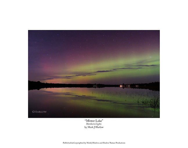 "Mirror Lake" Calm Aurora Picture - Print