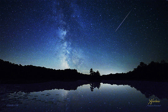"Galactic Traveler" Meteor with Milky Way picture - Crystal acrylic print