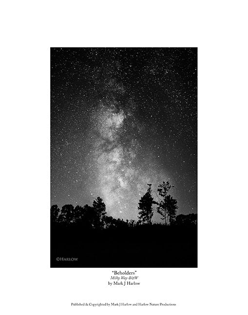 "Beholders" Unique B&W Milky Way Picture - Print