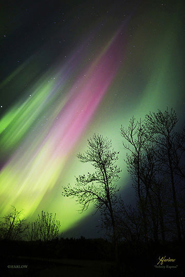 "Infinity Express" amazing Aurora - Northern Lights picture - Crystal acrylic print