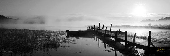 "The Old Dock" famous B&W dock picture - Gallery Metal print