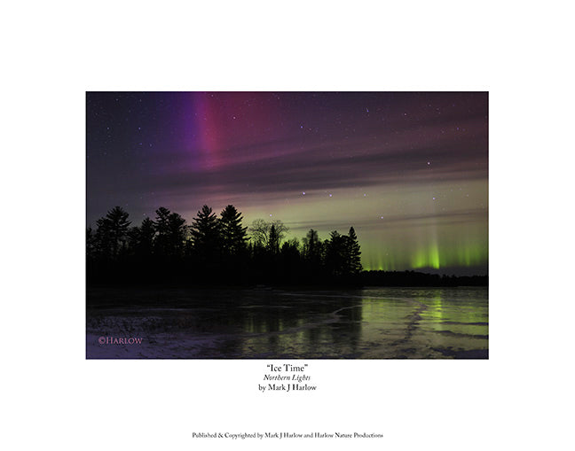 "Ice Time" Winter Northern Lights Picture - Print