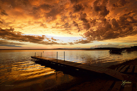 "Copper Skies" rare storm picture Gull Lake, MN - Gallery Metal Print
