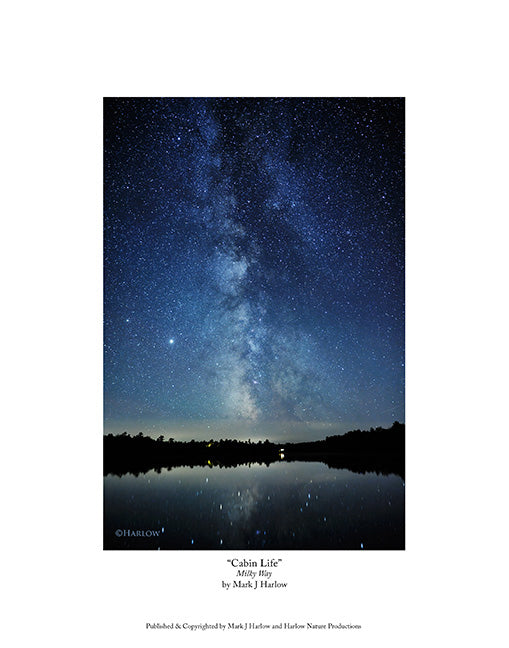 "Cabin Life" Unique Scenic Milky Way Picture - Print