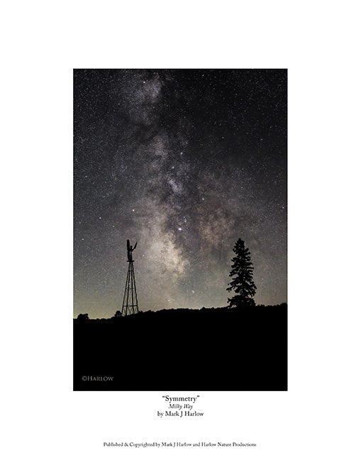 "Symmetry" Unique Windmill Milky Way Picture - Print