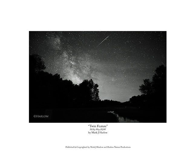 "Twin Feature" Meteor and Milky Way Picture - Print