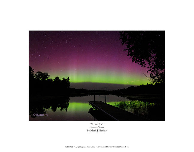 "Traveler" Comet with Northern Light Print - Picture