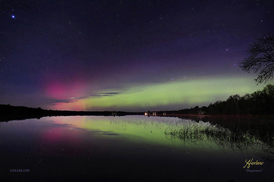 "Departure" calming Aurora picture - Crystal acrylic print