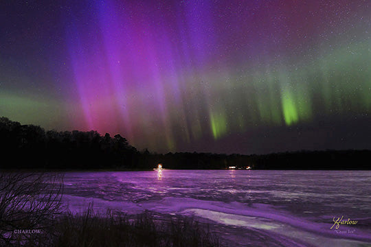 "Cross Ice" unique icy Aurora picture - Crystal acrylic print