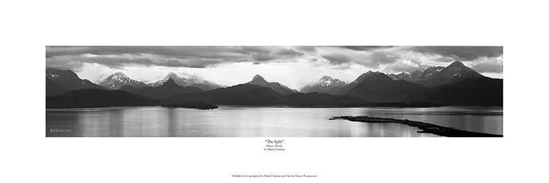 "The Spit" Homer "Spit" Alaska Panoramic Picture - Print B&W