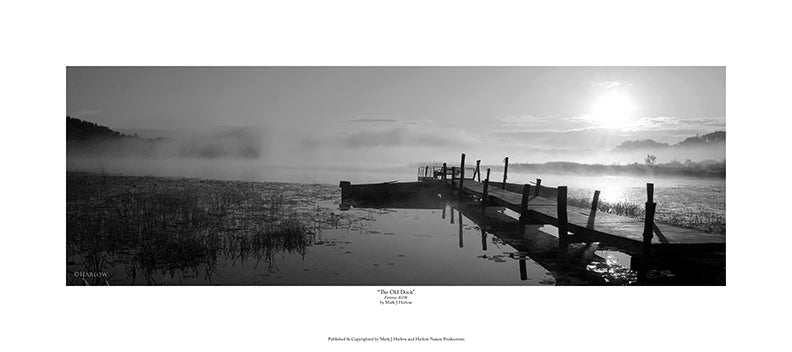 "The Old Dock" Famous B&W Old Dock Picture - Print
