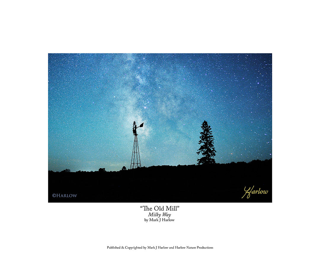 "The Old Mill" Milky Way Landscape Picture - Print