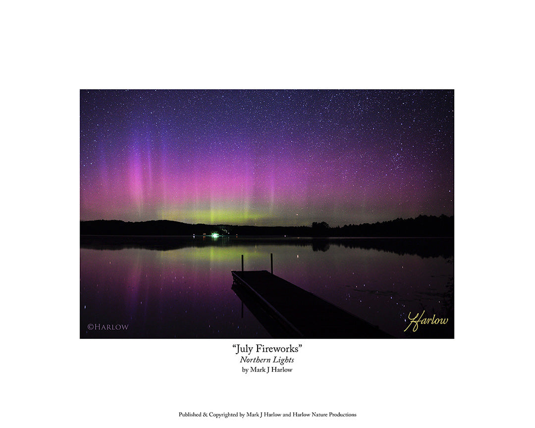 "Fireworks" Unique Northern Lights Picture - Print