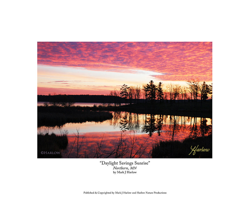"Daylight Savings Sunrise" Leech Lake Walker Minnesota Picture