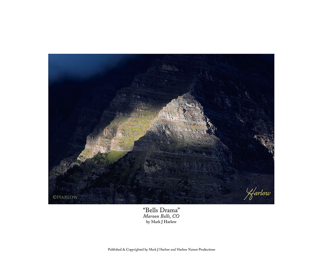 "Bells Drama" Maroon Bells Picture Near Aspen Colorado - Print