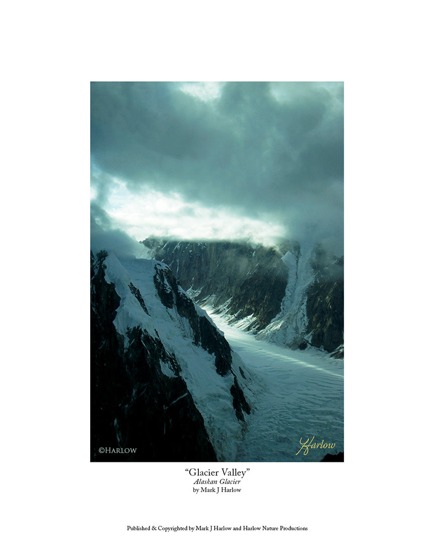 "Glacier Valley" Unique Alaskan Glacier Picture - Print